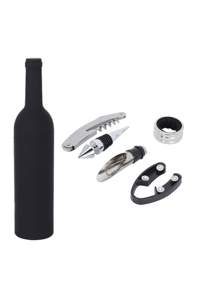 OEM Wine accessory set, 5 pieces, bottle-shaped holder