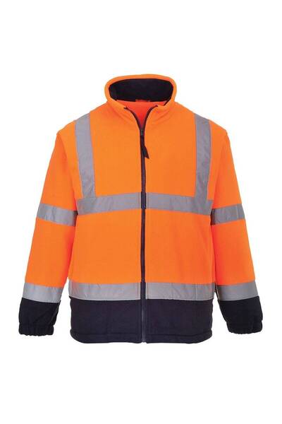 PORTWEST Jachetă din fleece bicoloră de înaltă vizibilitate - F301 M portocaliu