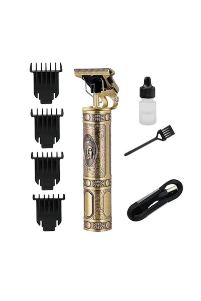 OEM Hair Clipper - Contour, Beard & Body, 120 min Runtime, 4 Combs, Titanium Blade, USB, Gold