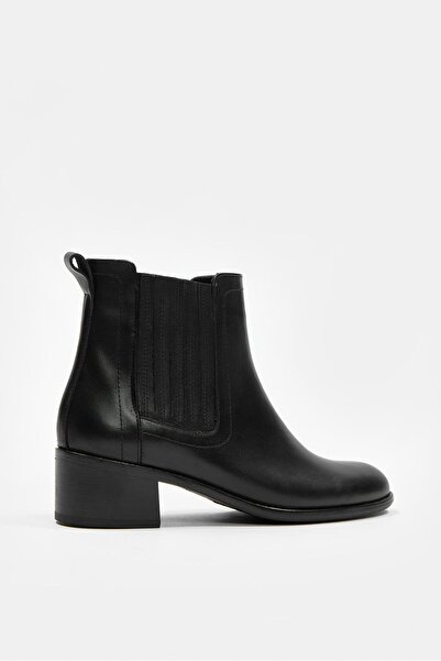 NILUFARR Μπότες με χαμηλό τακούνι από γνήσιο δέρμα Milazzo μαύρο