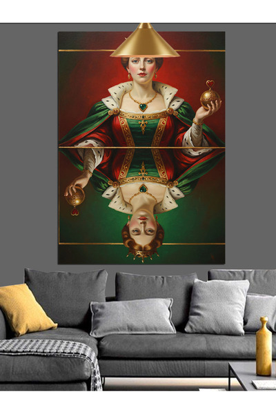 KanvasSepeti Βασίλισσα των Κορώνων Υψηλής ποιότητας ελαιογραφία Με υφή Καμβάς...