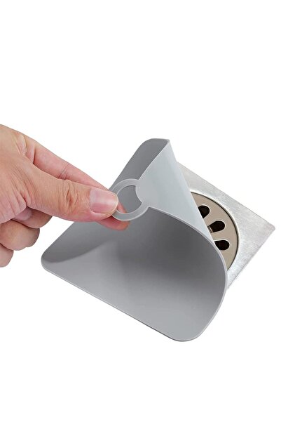 JZS Tub Stopper Silicone Floor Drain Anti-Odor Mat, 2pcs, Grey