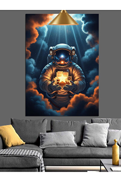 KanvasSepeti Plutind în spațiu Pictură în ulei de înaltă calitate texturat Ca...