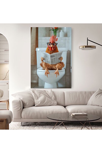 özkacar Amuzant WC HOROZ CAFE RESTORANT MAGAZIN Decorație Tablou pe pânză
