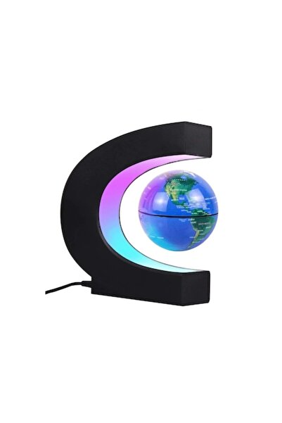 OEM LED lamp with magnetic levitating globe, C-shape, blue