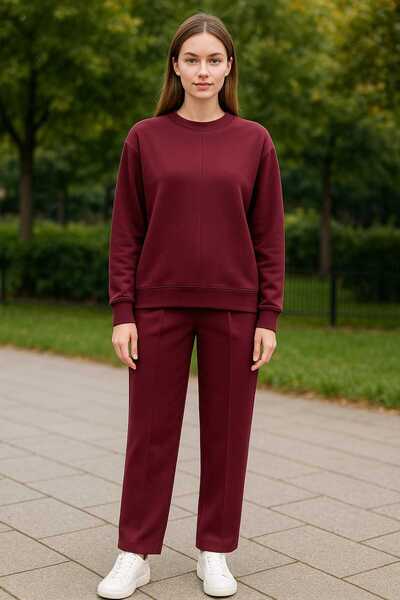 ECK MODA Women's Full Stretch Fabric Flexible Modal Fabric Front Pleated Bottom Top Set