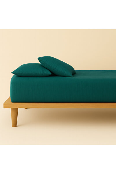 sutra 100% Cotton Muslin Fabric Double Fitted Sheet Set