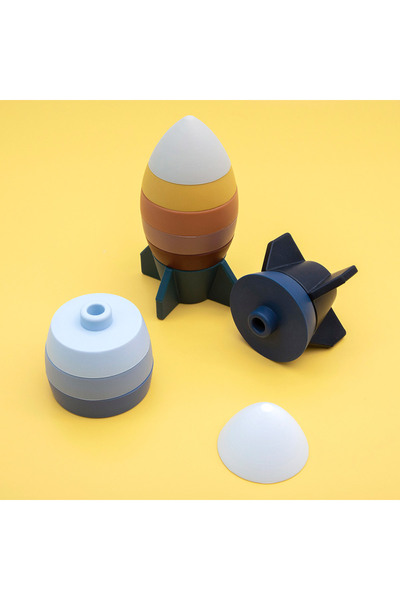 Pitikot Pitikot® Stacking Toy – Montessori Silicone Rocket