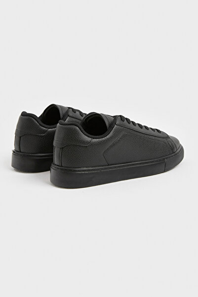 Tonny Black Men's Black Poly Sole Lace-Up Casual Sports Shoes