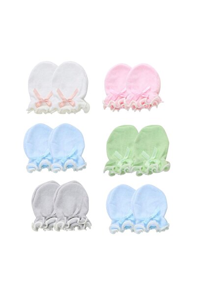 JZS قفازات أطفال مضادة للخدش، عبوة من 6 قطع من القطن العضوي المقاوم للخدش