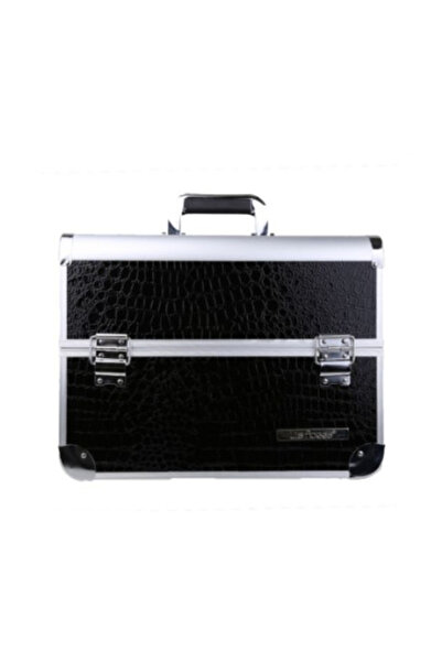 Cosmeticos Medium cosmetic bag, aluminum suitcase type - black