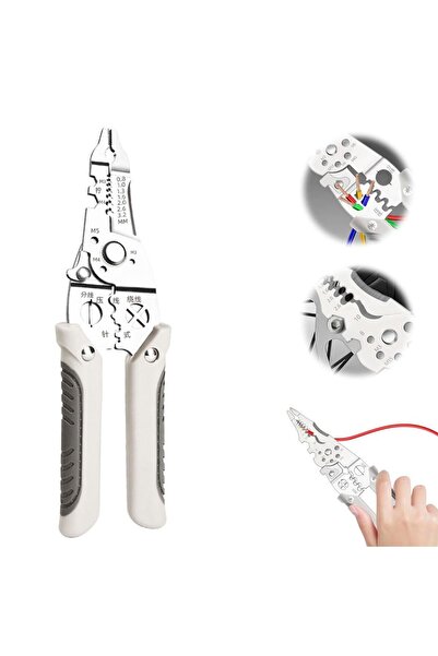 JZS كماشة متعددة الوظائف لتجريد الأسلاك وتجعيد الكابلات وقاطع الكابلات مقاس 205 مم