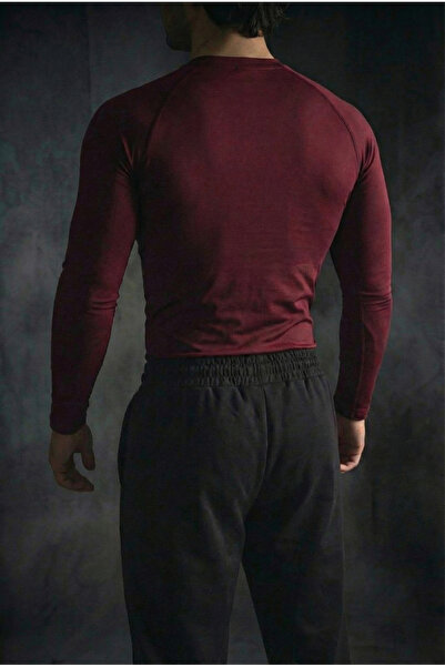 Liber SlayerFit - Μακρυμάνικο μπλουζάκι συμπίεσης (μπορντό)