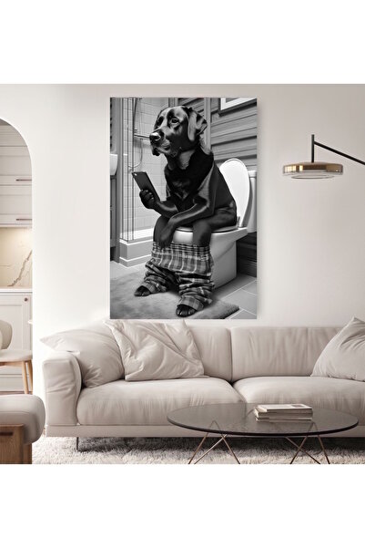 özkacar WC TOALETĂ CÂINE AMUZANT CAFENELE RESTAURANT MAGAZIN Decorație Tablou...