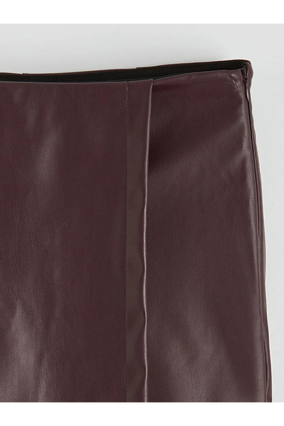 LC Waikiki Skinny Fit Women's Leather Look Shorts Skirt