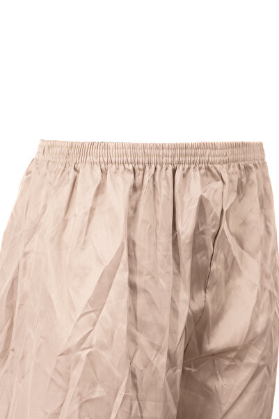 Oppland Men's Satin Fabric Shorts Solid Color Elastic Waistband No Pockets Relaxed Fit Lightweight Fabric