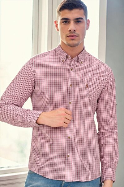 Dewberry G874 Men's Shirt-Bordo