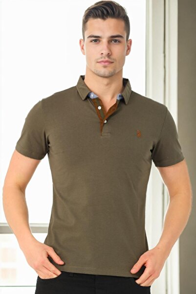 Dewberry T9582 Men's T-Shirt-Khaki