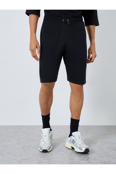 Styli Black Boxy Polo T-Shirt and Shorts Co-ords