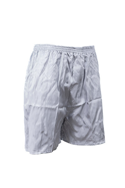 Oppland Men's Satin Fabric Shorts Solid Color Elastic Waistband No Pockets Relaxed Fit Lightweight Fabric