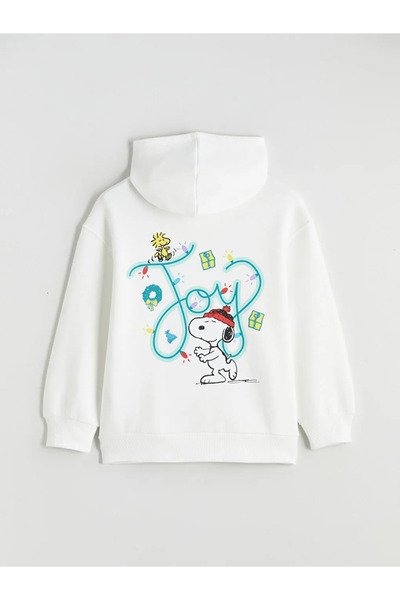 LC Waikiki Hooded Snoopy Printed Girls' Thick Sweatshirt