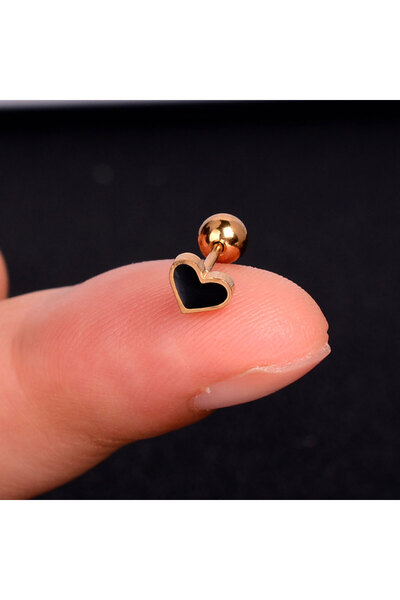 Choice7 J gold heart 1Piece Stainless Steel Small Earrings Women Daisy Butter...