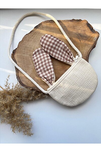 Miniminiksdesing 2-5 Years Old Rabbit Embroidered Side Strap Woven Children's Bag