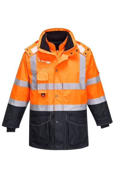 PORTWEST 7 in 1 HiVis Contrast Traffic Protective Jacket-S426 S Orange