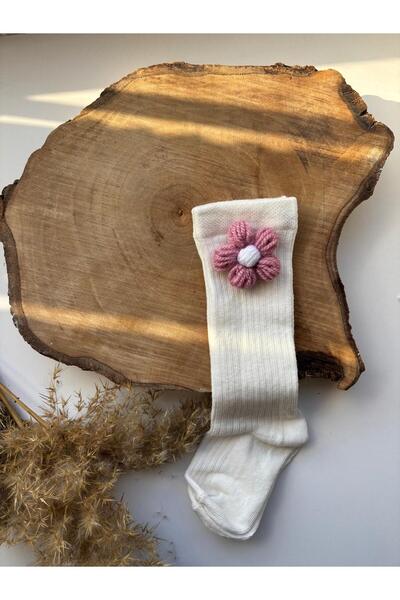 Miniminiksdesing Children's Baby Buckle and Socks Set with Knitted Flower Accessories