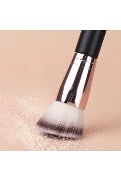 Generic Double-Ended Makeup Brush - Angled & Round Contour (Black)