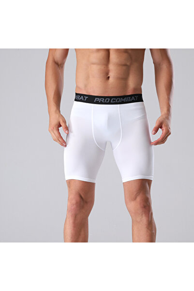 REDQUIT ® Compression Shorts – White, Brown M, Polyester, Supportive Design, Versatile Use