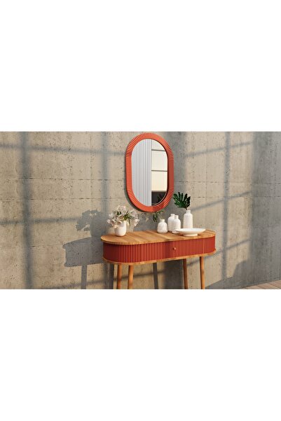 3mzp Mobilya Aynalı Montajsız Ahşap Ayaklı - Renkli Dekoratif Bombe Dresuar