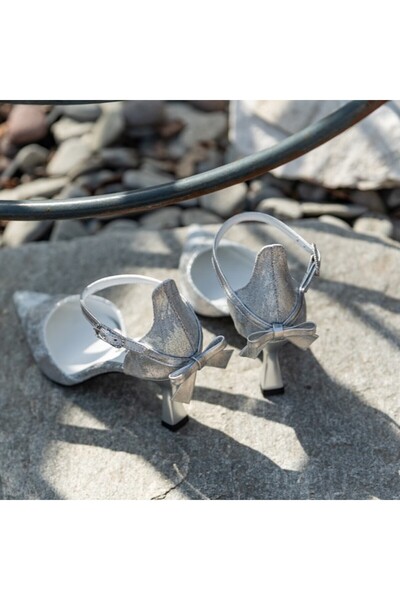 CONDUR by alexandru Γυναικεία Παπούτσια Τακούνι Κλεψύδρα Μαρτίνα Ασημί