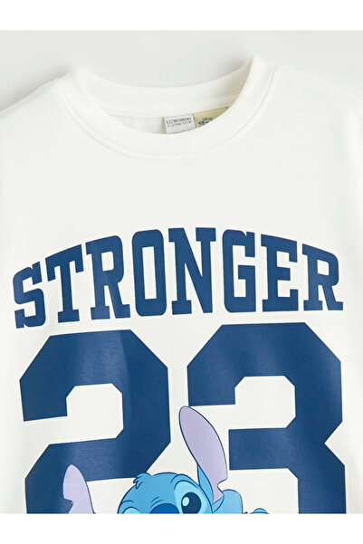 LC Waikiki Crew Neck Stitch Printed Girls' Sweatshirt and Leggings