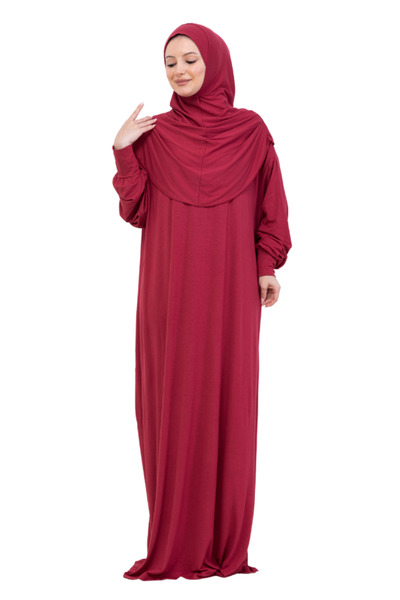 Modish Group One Piece Prayer Dress Set, Viscose Soft Hijab Abaya, Comfortable Ready-To-Wear Shawl Headscarf Suit