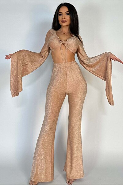 WildFashion Jumpsuit with bell sleeves and flared pants Y669-813