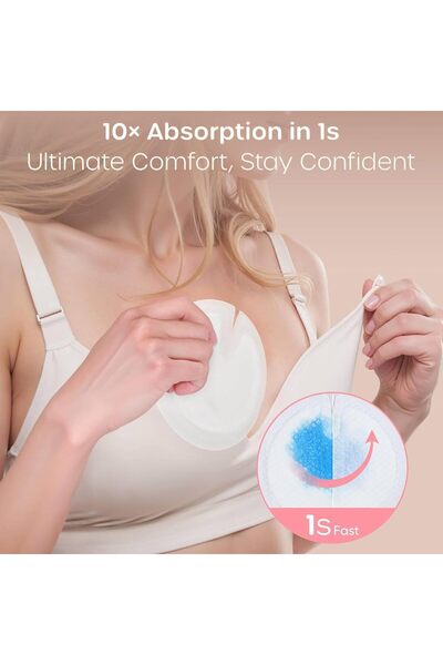 BOOMBOOMBOOM Disposable Nursing Breast Pads, 100-Pack, Super Absorbent, Indiv...
