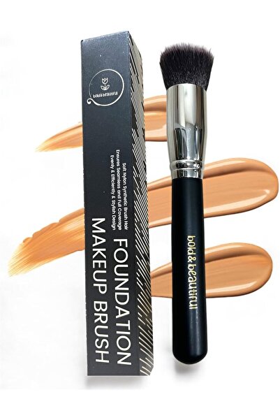 Generic Makeup Brush - Professional Blender for Foundation & Powder (Black, Synthetic