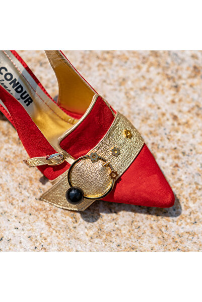 OEM Women's Shoes with Thick Heels Estelle Red - 36