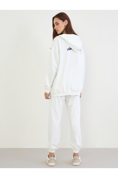 Styli Off White Oversized Hoodie and Joggers Co-Ords