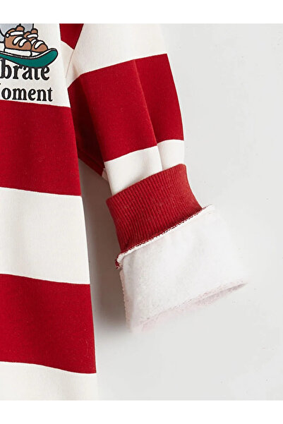 LC Waikiki Crew Neck Striped Boy's Thick Sweatshirt