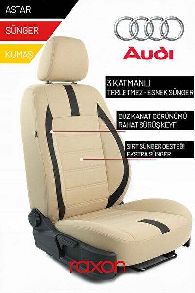 Raxon غطاء مقعد سيارة أودي نيبتون سيريز 2+1 متوافق مع الفرو التايلاندي - تصمي...