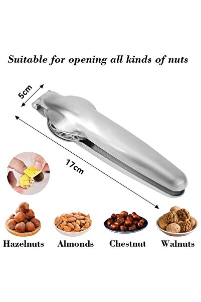 JZS Nutcracker, 304 Stainless Steel Chestnut Clip Pistachio Walnut Opener Plier