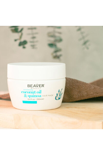 Beaver Mască hidratantă pentru păr cu ulei de cocos și quinoa 250 ml