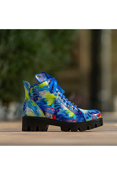 OEM Women's Boots Made of Genuine Leather Soren Blue Magic - 36