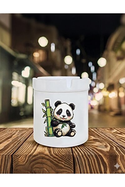 sartre art bambus lu Panda cu imprimeu Scrumieră din porțelan pentru căderea ...