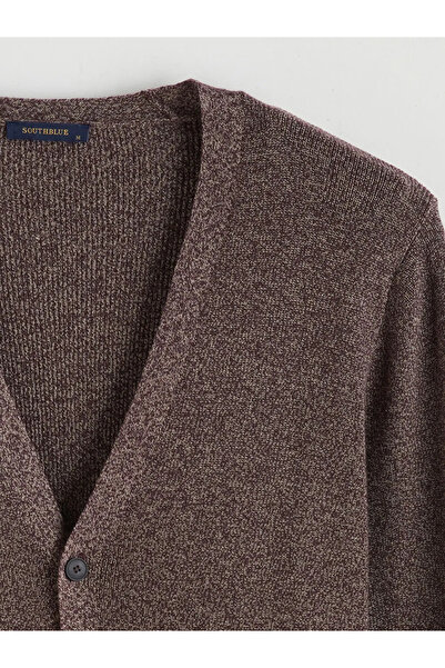 LC Waikiki Standard Mold V-Neck Men's Knitwear Cardigan