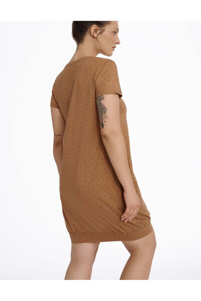 ESOTIQ Women's Sleep Dress Night Shirt Nightgown Classic 100% Cotton Subtle Pattern | Morning