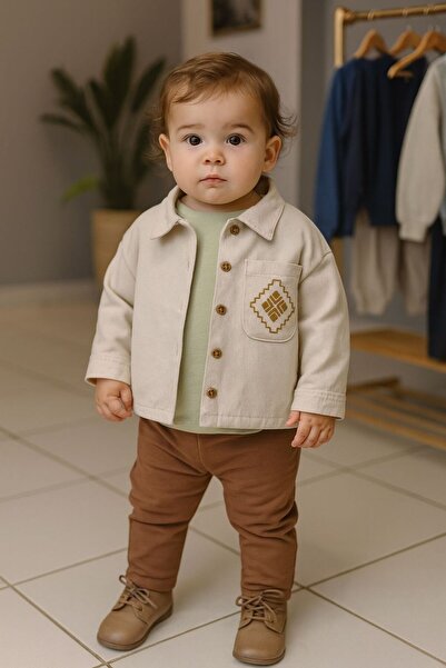 ZEYD ÇOCUK GİYİM Trenc 3-Piece Baby Girl Set