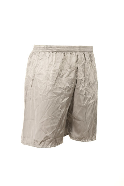 Oppland Men's Satin Fabric Shorts Solid Color Elastic Waistband No Pockets Relaxed Fit Lightweight Fabric